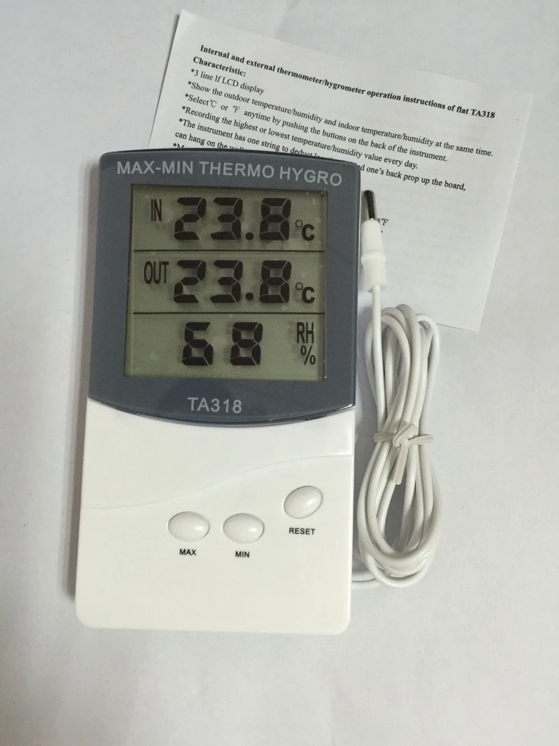 Цифровая комнатная и уличная метеостанция с ЖК-дисплеем термометром гигрометром