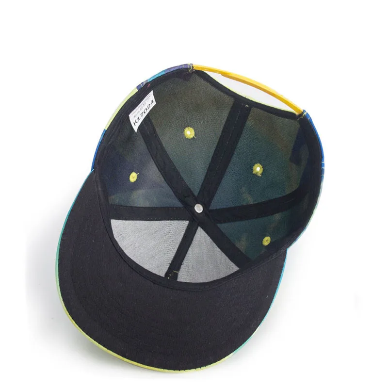 2017 Новый стиль цвет печати узор для мужчин женщин шляпа бейсбольная Кепка модные