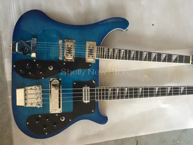 Шелли новый магазин Фабричный заказ RK двойная горловина 4/6 струн бас шея через