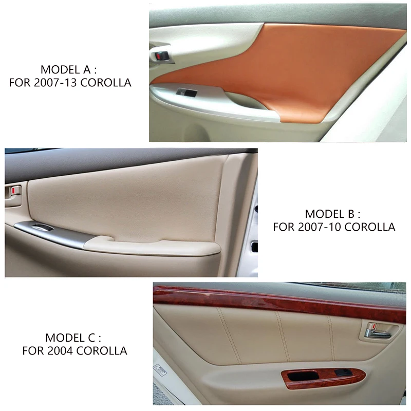 Для Защитные чехлы для сидений, сшитые специально для Toyota Corolla 2007 2008 2009 2010 2011 2012 2013 2 шт./компл. автомобиля дверные ручки Панель подлокотник чехол из кожи на основе микроволокна