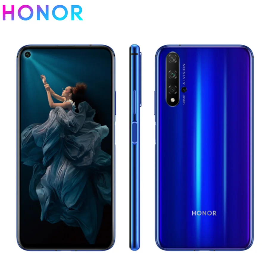 Новый мобильный телефон Honor 20 6 26 дюймов 8 ГБ ОЗУ 128 Гб ПЗУ Kirin 980 3750 мА/ч супер