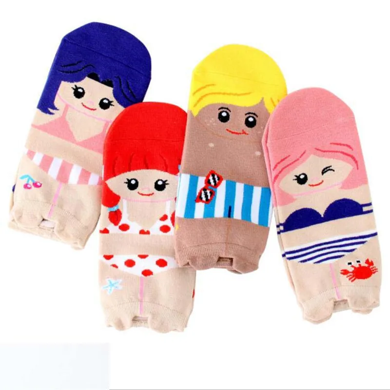 

Sexy Women Ankle Socks Lovely Kawaii Cartoon Sweet Cotton Socks Casual Ankle Funny Women's Smiley Face Short Sock