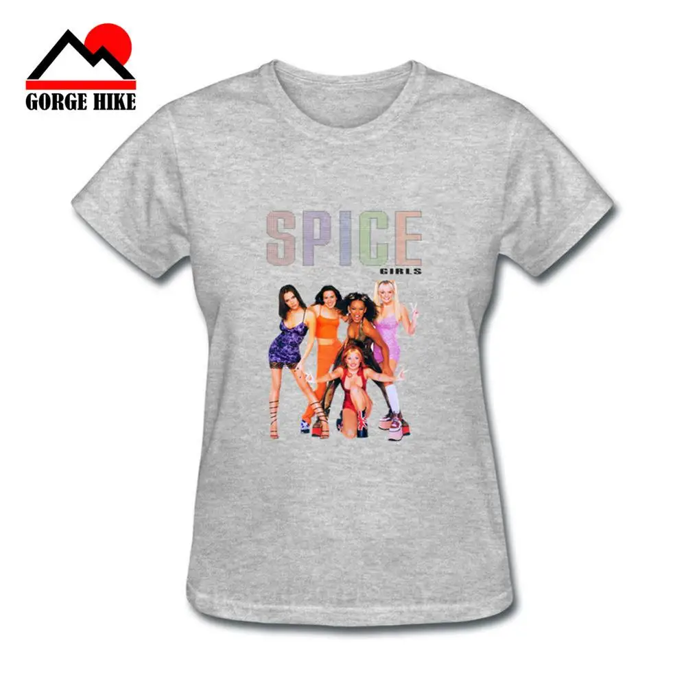 Женская футболка с принтом в стиле Харадзюку Белая Летняя Spice Girls 90s 2019|Футболки| |