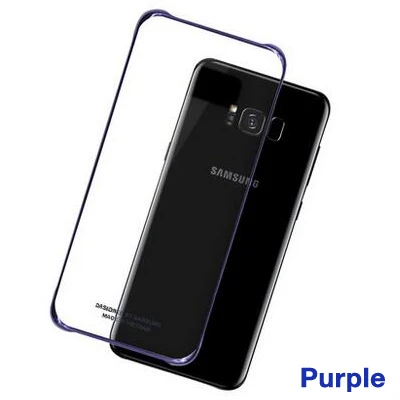 Purple Samsung противоударный мягкий чехол для телефона в виде ракушки для samsung S8 S8 Plus S8+ S8plus SM-G Невидимый термополиуретановый Чехол для мобильного телефона с 6 цветов - Цвет: Purple
