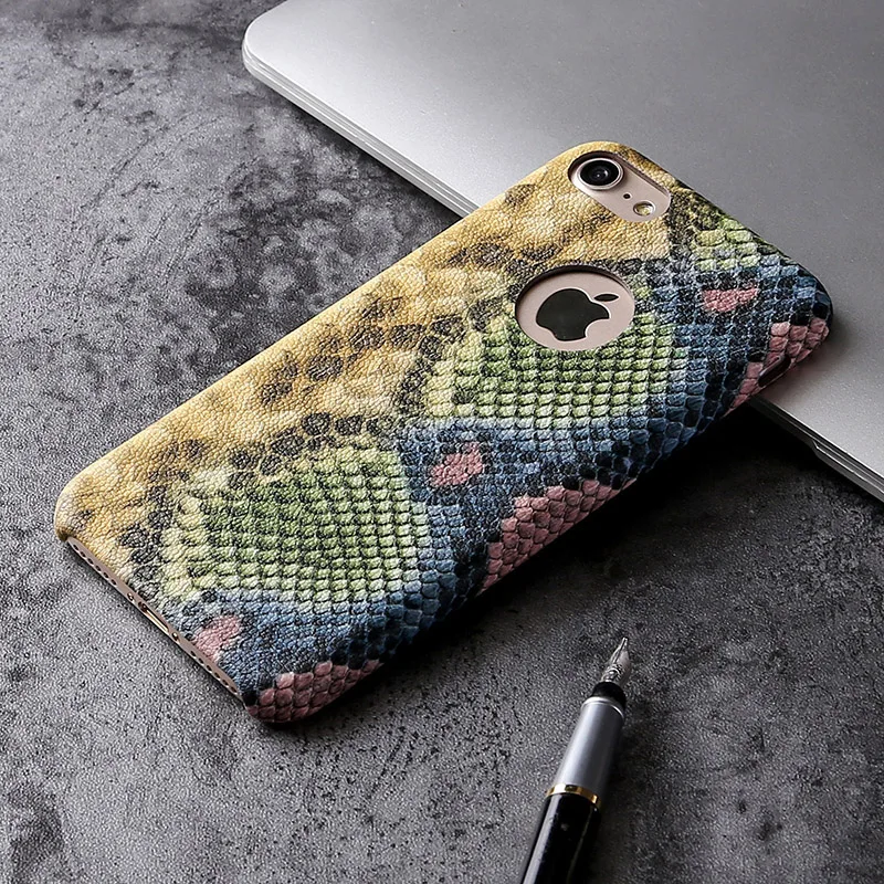 Для iPhone X 8 7 6 6S Plus мягкий чехол с дизайном змеиной кожи для 7Plus XS Max 5 S XR coque Fundas |