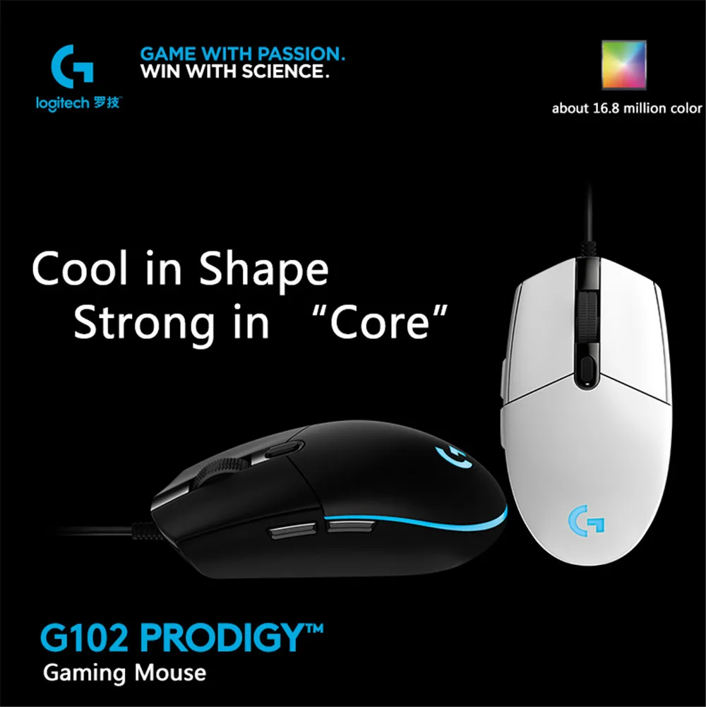 Оригинальная Проводная оптическая проводная мышь для программирования logitech G102 200-8000 dpi поддержка настольного компьютера/ноутбука windows 10/8/7