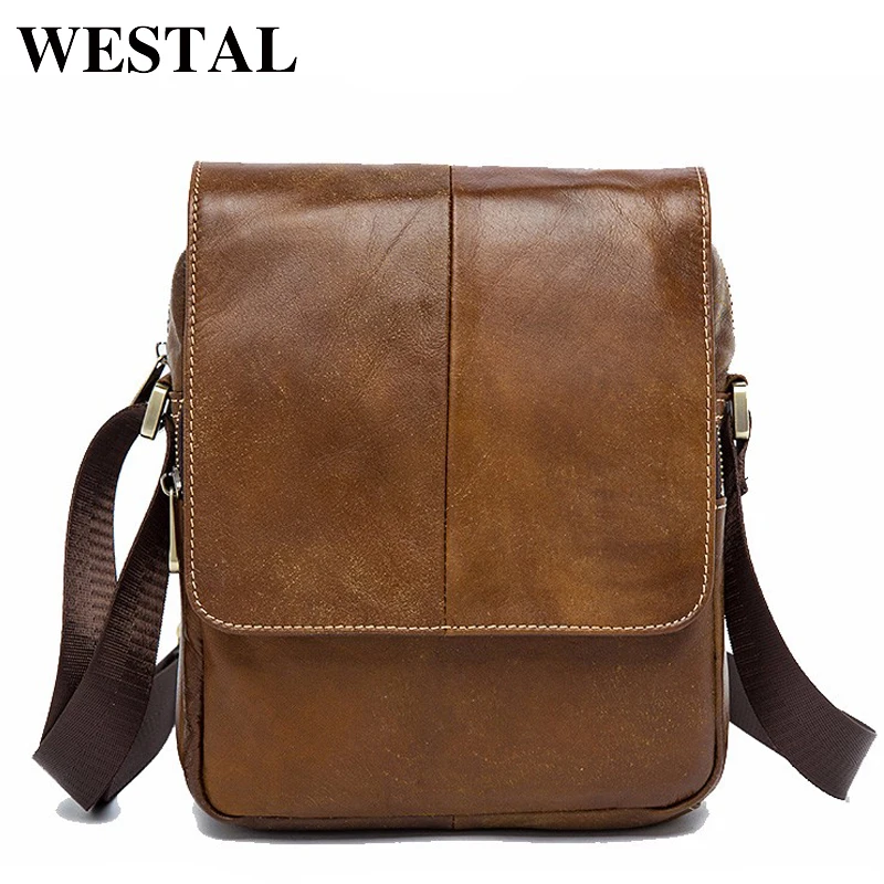 WESTAL сумочка сумка мужская натуральная кожа через плечо сумки мужские портфель на