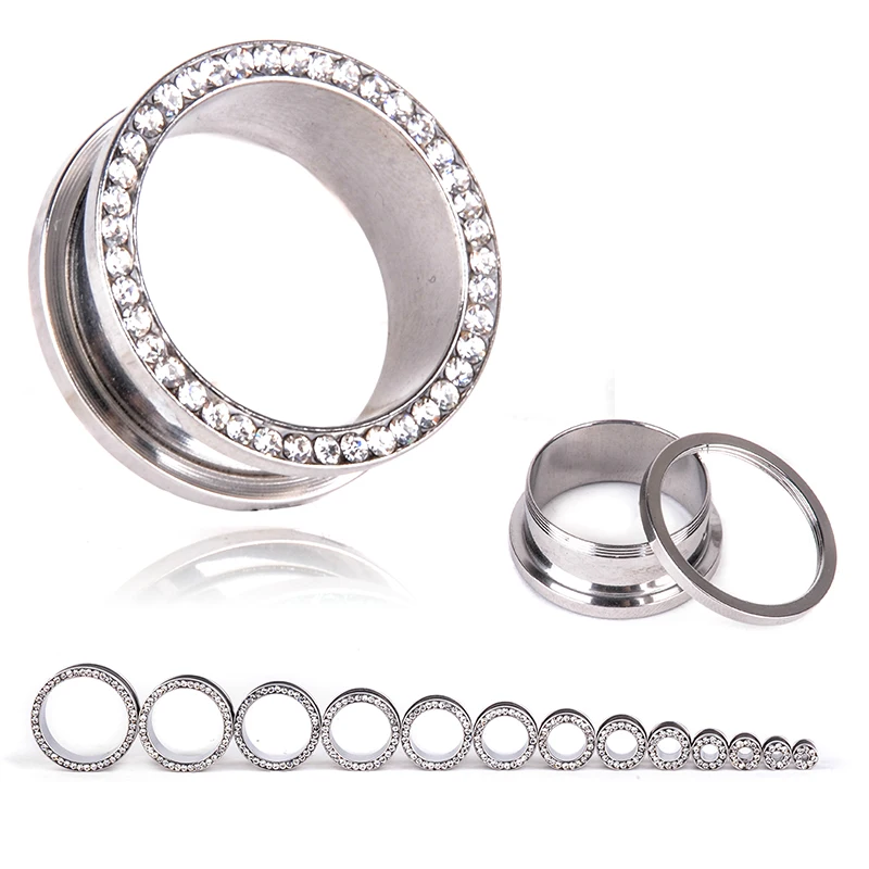 Эспандер для ушей украшения пирсинга 1 шт. нержавеющая сталь одинарная вспышка