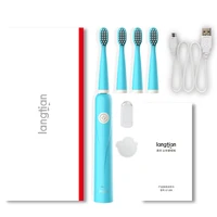 electric toothbrush for children kids adults 5 modes ultrasonic toothbrush travel rechargeable sonic tooth brush 4 heads lt z08a