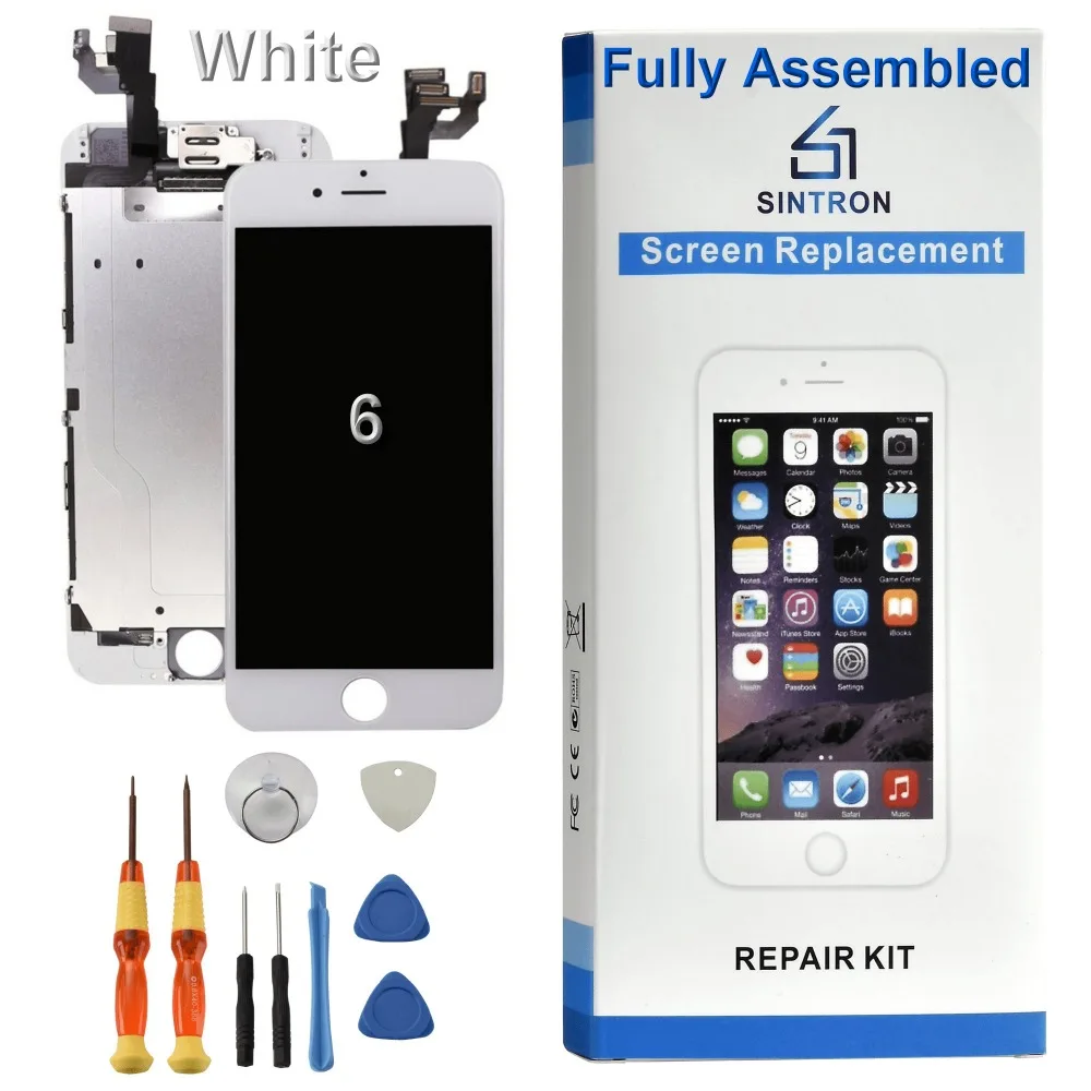 Sintron OEM для iPhone 6 замена экрана полностью собранная белая панель дисплея включая
