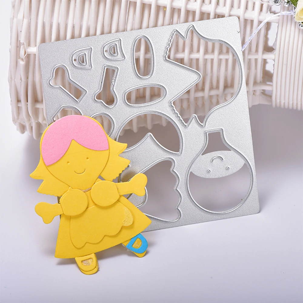 1 шт. ДЕВУШКА МЕТАЛЛИЧЕСКИЕ трафареты для пресс-формы Скрапбукинг фото альбом