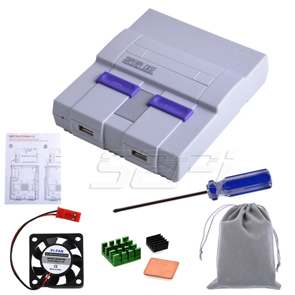 CASE 52Pi Retroflag чехол SUPERPi-U NESPi Чехол комплект с дополнительным игровым контроллером для Raspberry Pi 3 B Plus/3/2B - Цвет: CASE