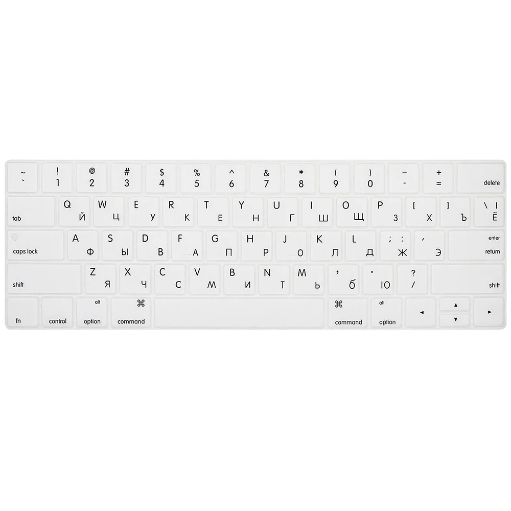 Русская клавиатура чехол для Mac Book 13 15 дюймов с сенсорной панелью A1706 A1707 A1989 1990 Клавиатура для ноутбука Чехлы цветная пленка для клавиатуры