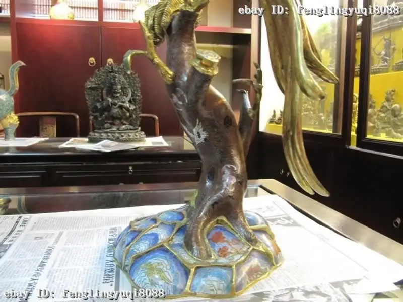 14 &quotТибетский буддизм 100% чистая бронза 24K золото Gild Mahavairocana Kwan-Yin украшение сада