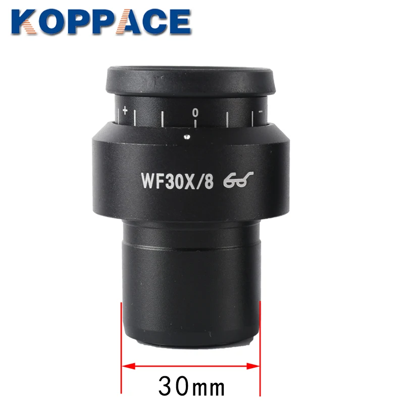 KOPPACE микроскоп бинокулярный объектив из 2 предметов 30X/8 глазок микроскопа 30 мм Интерфейс высокая точка глаз окуляры для стереомикроскопа