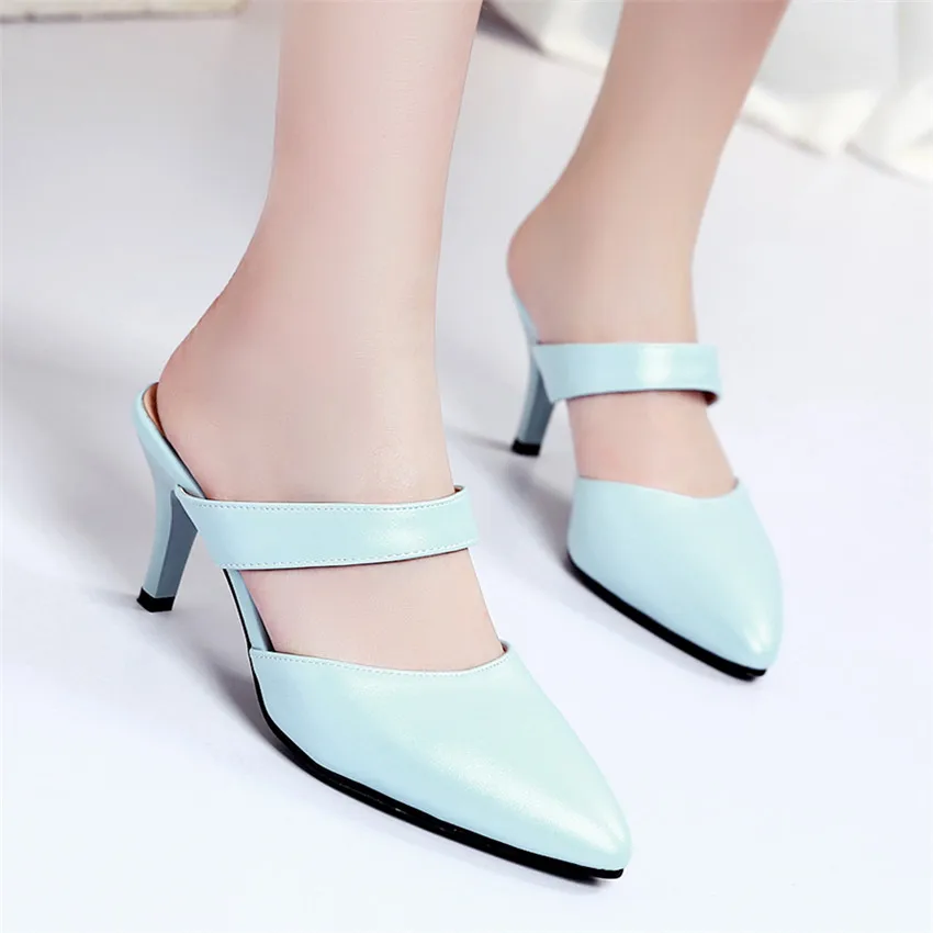 Summer High Heels Slingbacks Women Pumps Heel Shoes Stiletto Woman Party Wedding Small Plus Size 33 - 40 41 42 43 | Обувь