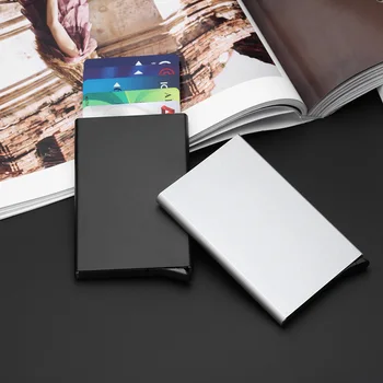 Minimalist Aluminum Credit Card Holder for Women and Men - Anti-Theft ID Wallet Pocket Case 5