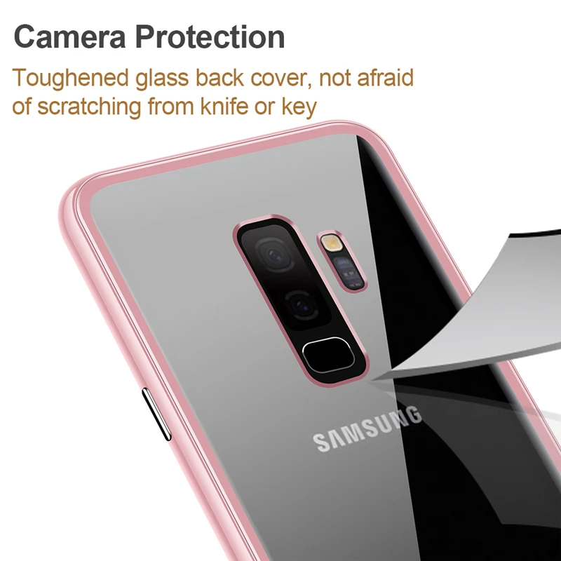 Флип-чехол для samsung Galaxy S9 S8 Plus Note 8 9 модный цветной магнитный стеклянный чехол для телефона для samsung Galaxy Note 9 8 S7 Fundas