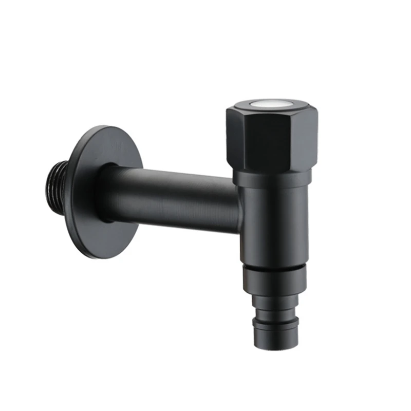 

Washing machine faucet Bathroom corner faucet tap Single Cold garden Faucet Black Oil outdoor mixer Small Tap