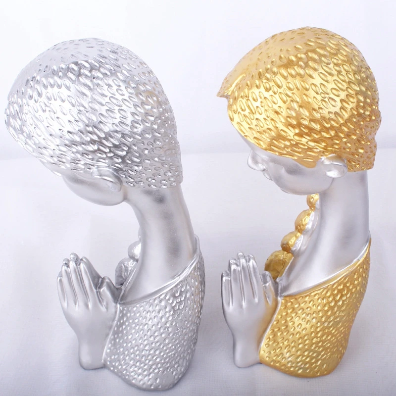 Europe Prayer Girl Decor Figurines Creative Gifts Fashion Resin Crafts Model Home Trendy Ornaments Business Gift | Дом и сад
