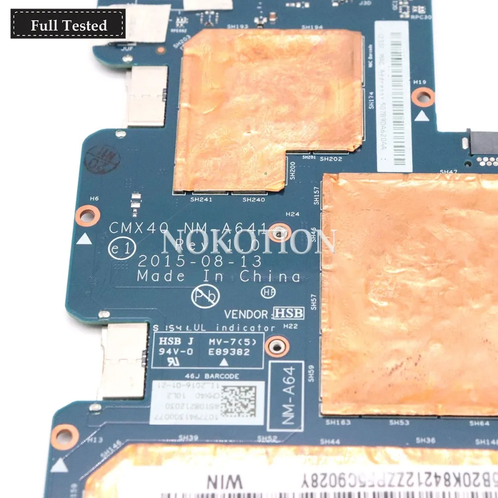 NOKOTION CMX40 NM-A641 5B20K84212 материнская плата для Lenovo MIIX 700-12ISK ноутбука с 6Y54 8 ГБ ОЗУ DDR3 |