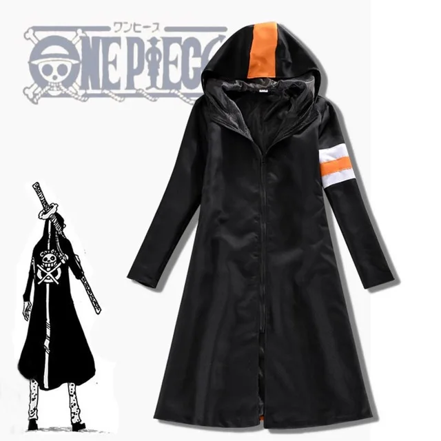 

Цельнокроеный костюм для косплея Trafalgar Law из аниме, длинное пальто на молнии, халат, плащ на Хэллоуин