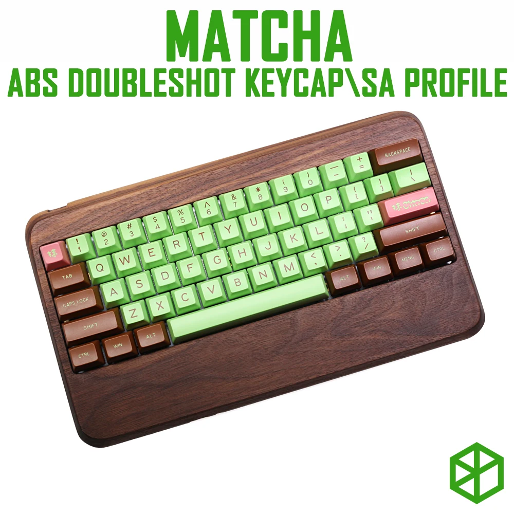 Maxkey abs doubleshot keycap sa профиль matcha для механической клавиатуры gh60 poker 87 tkl 104 108 ansi iso 96 84