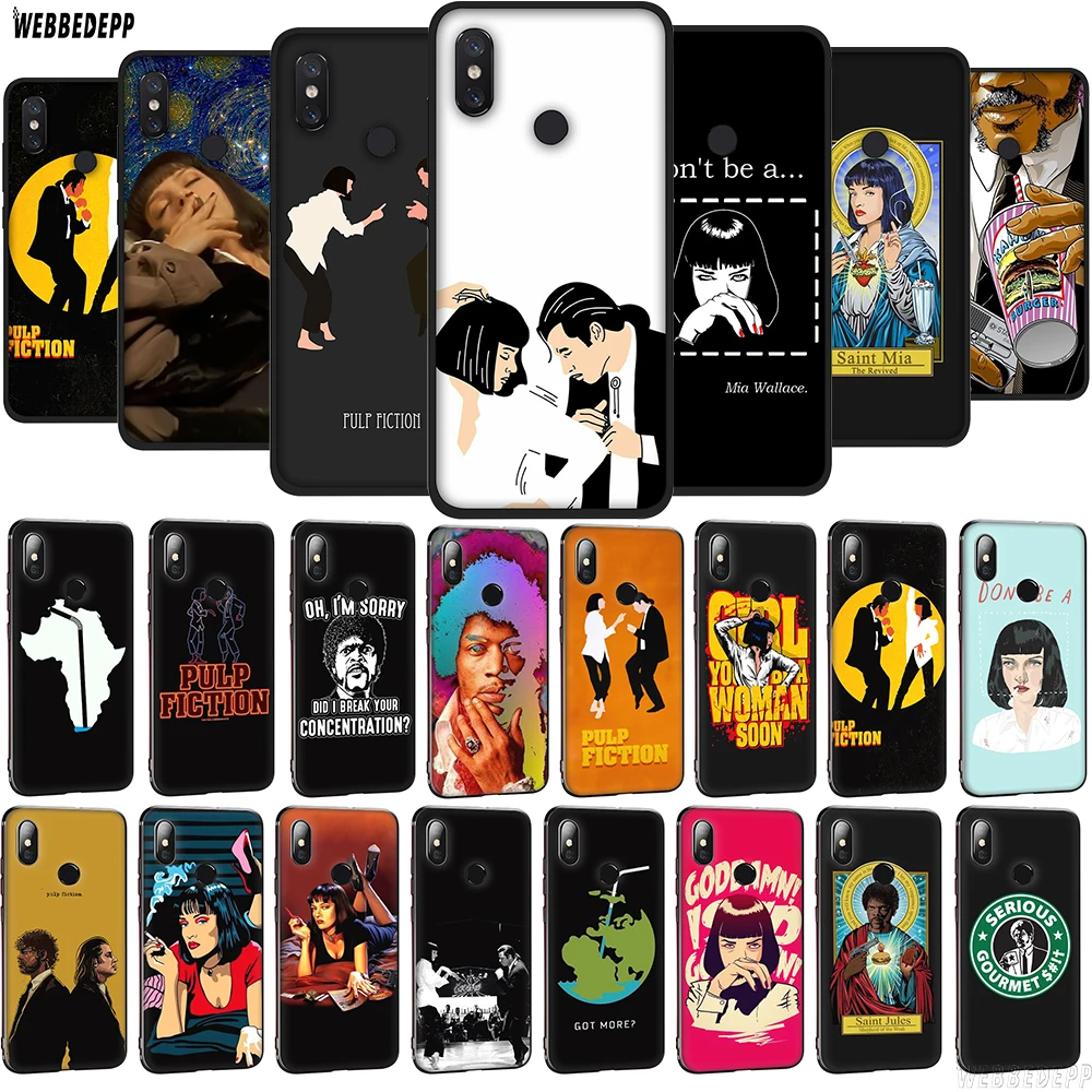 Чехол для телефона из ТПУ WEBBEDEPP Pulp fiction для Xiaomi mi 8 A2 Lite A1 9 SE mi x 2s Max 3 для POCOPHONE F1, мягкий чехол