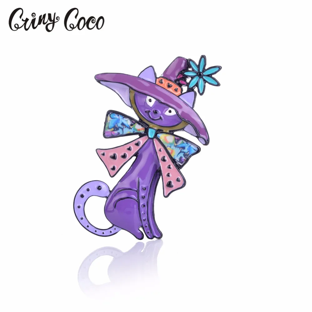 2019 Cte Long Tail Cat Pins and Brooches Vintage Women Brooch for Bag Cothes Decoration Girls Fashion Jewelry Animal Pin Badge | Украшения