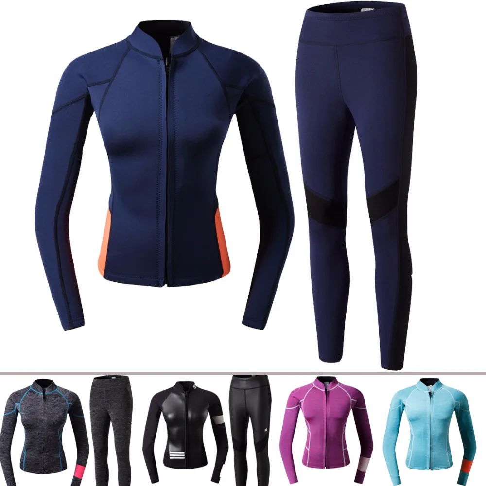2.5mm surfing wetsuits and pants in two piece for girls
