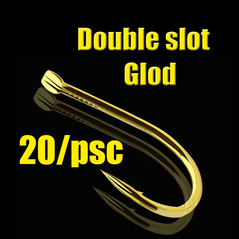 gold220p 20 шт./упак. с высоким содержанием углерода Сталь Высокое качество рыболовный крючок, рыболовные крючки колючий Карп Рыбалка морской рыбалки - Цвет: gold220p