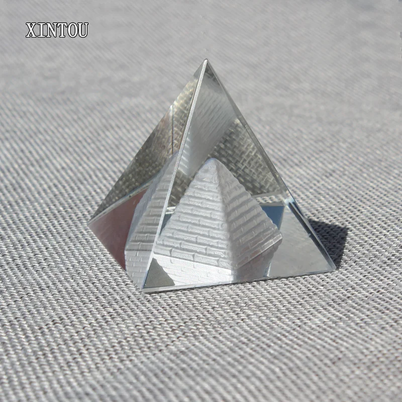 XINTOU 3D кристалл египетская Пирамида Paperweight 4 см Древняя модель здания фэн шуй