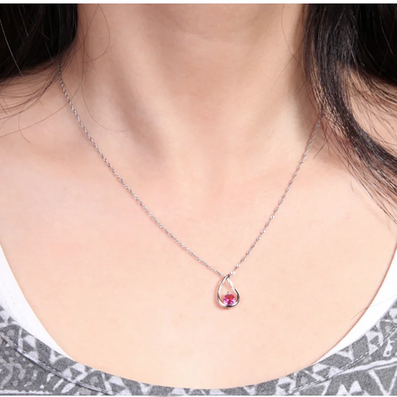 Женская подвеска с рубином Ювелирное Украшение из серебра пробы CAP01644D | Украшения