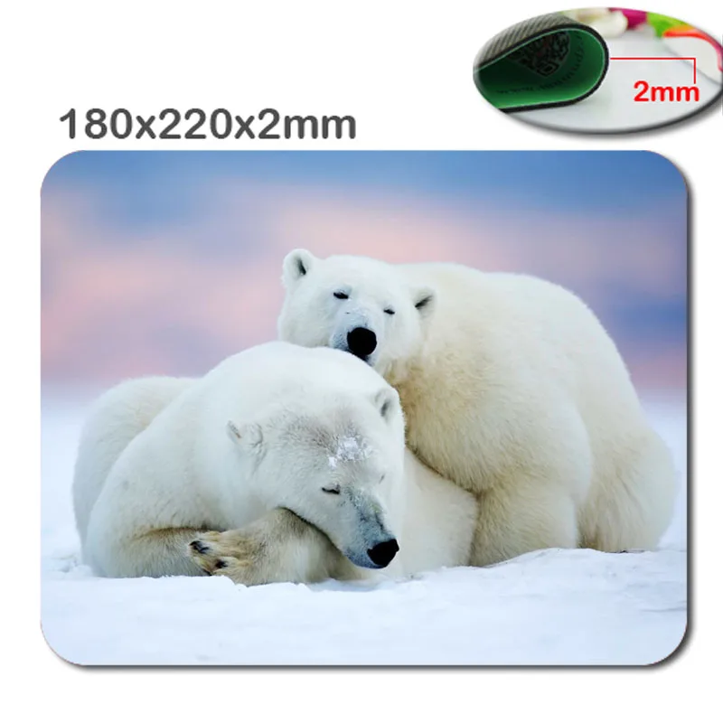 

Hot Selling Custom Animal Cute Polar Bear High Quality Skid Durable Fashion Computer Gaming Mouse Pad Gamer Play Mats 18*22*2cm