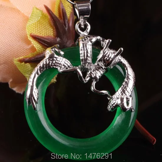 Подвеска с имитацией зеленого камня 1 шт.|gem pendant|jade stonejade carved dragon pendant |