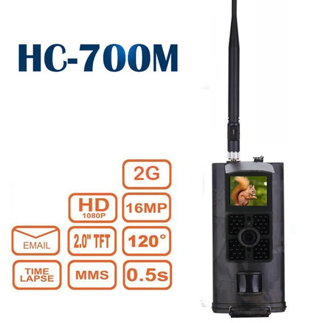 HC700G HC700M охотничья камера 16MP 1080P 0,5 S Trail камера Chasse 3g 2G MMS SMS 940nm инфракрасная охотничья камера для дикой природы ловушка - Цвет: HC700M 2G