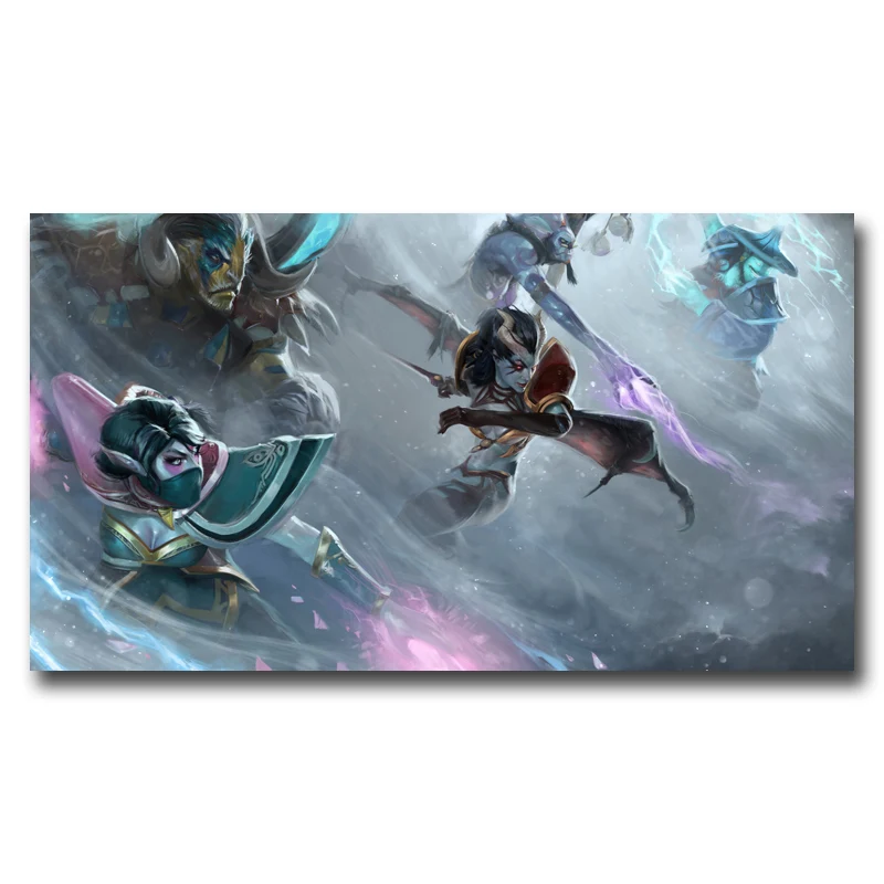 FOOCAME Dota 2 видео игры плакат шелк художественные принты украшения настенные картины для гостиной декоративные картины спальни - Цвет: 010