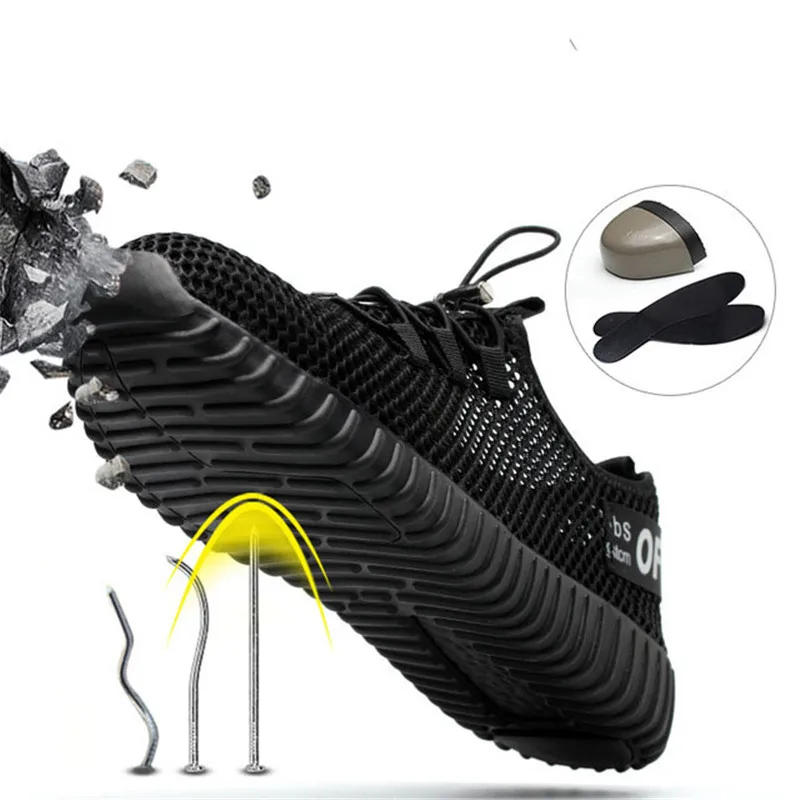 Мужская защитная обувь со стальным носком легкие не разбивающиеся унисекс