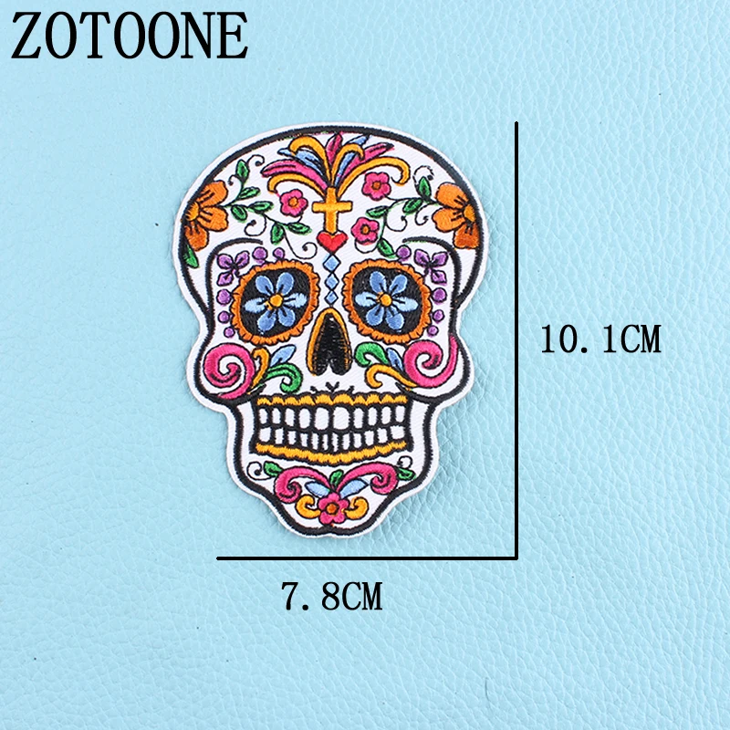 ZOTOONE 1 шт. вышивка с изображением сахарного черепа патчи для утюга нашивки одежды