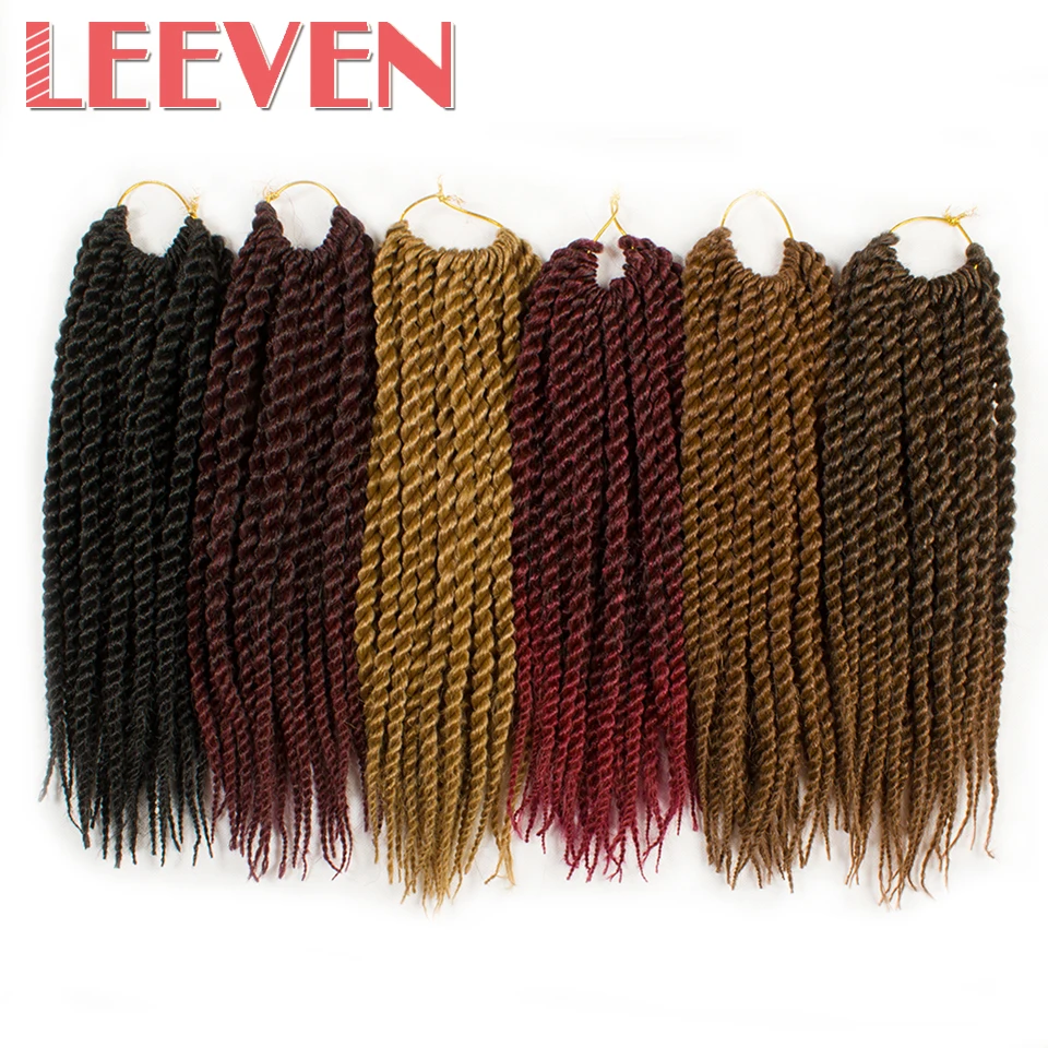 Leeven 12 &quot22 корни Сенегальские закрученные короткие косички для волос 1 шт.