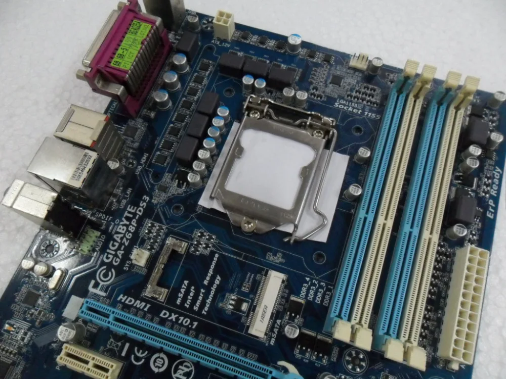 Gigabyte GA-Z68P-DS3 оригинальная материнская плата DDR3 LGA 1155 Z68P-DS3 32 Гб Z68 настольный телефонной платы