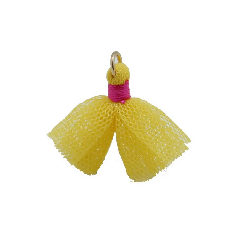 Оптовая продажа 4 шт./лот 30 мм смешанные сетчатые кисточки для сережек шелковая