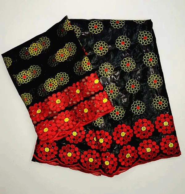 2018 Высокое качество Африканский Базен Riche Getzner хлопок Материал кружева + 2Yds