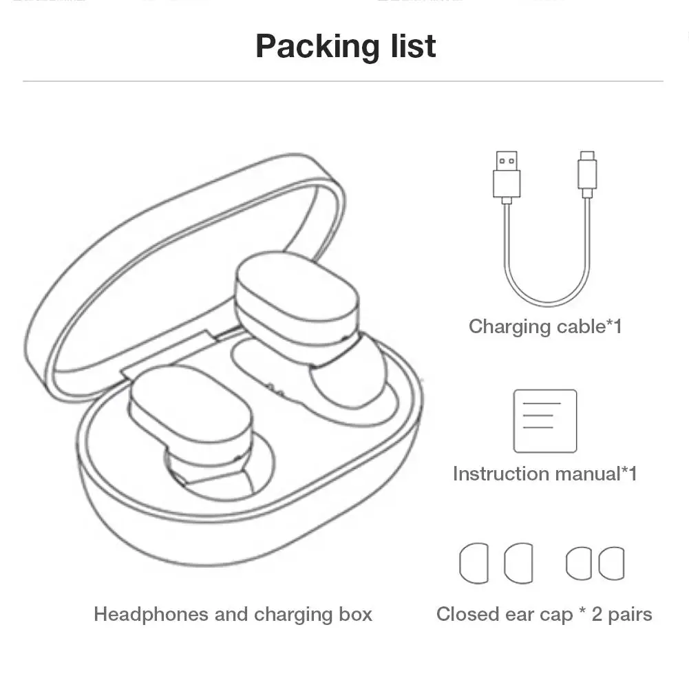 Универсальные bluetooth-наушники для Xiaomi Airdots Youth Version, Спортивная портативная гарнитура для AirDots Youth, белая гарнитура