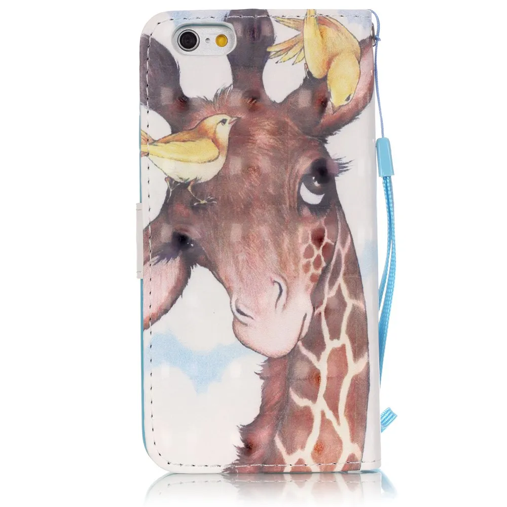 Бренд 3D искусственная кожа мобильный Чехлы для Apple iPhone6Plus милый мультфильм iPhone 6