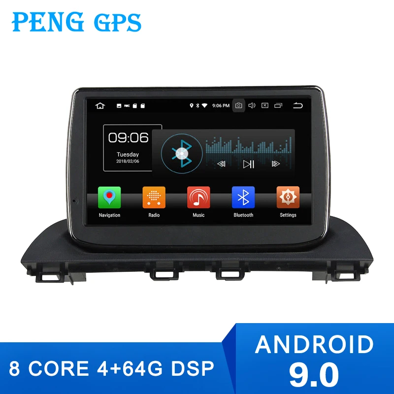 9 &quotAndroid 0 автомобильный без DVD плеера GPS радио для Mazda 3 Axela 2014 + навигация