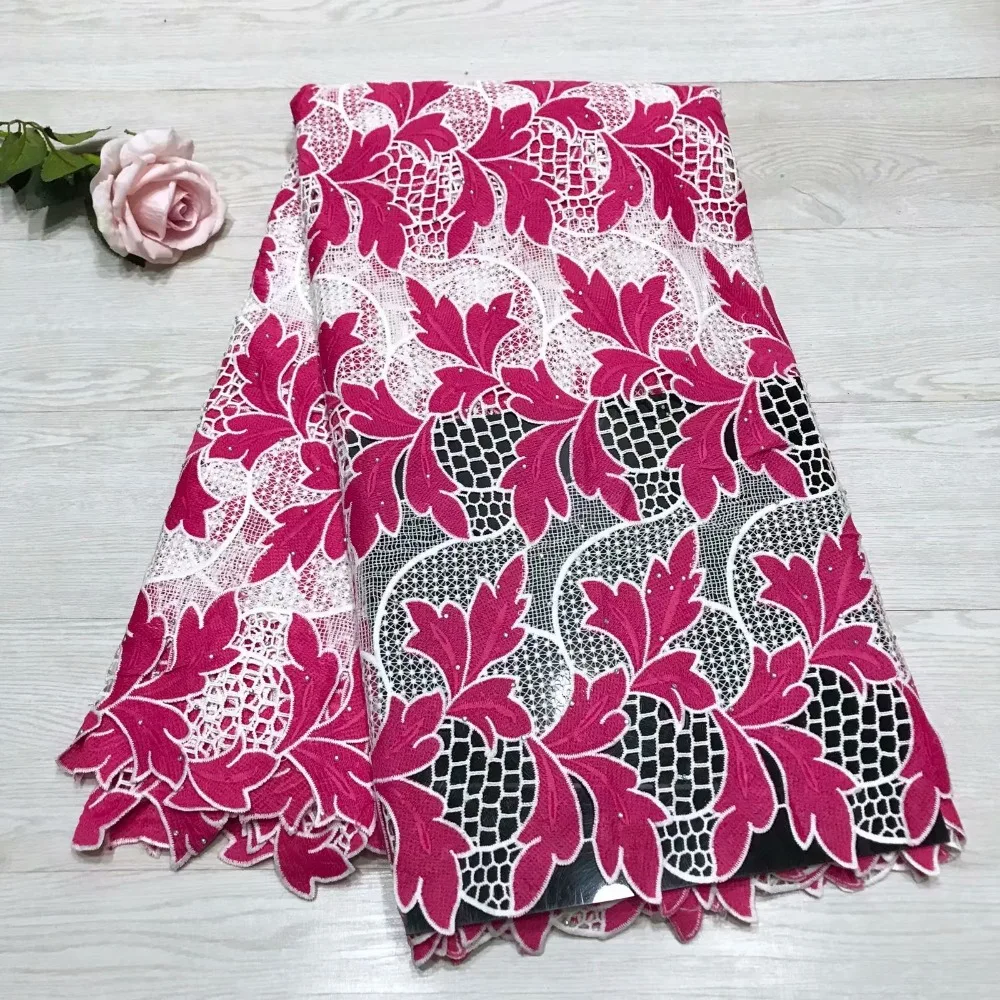 Горячая Распродажа 5 ярдов африканская французская кружевная ткань с камнем