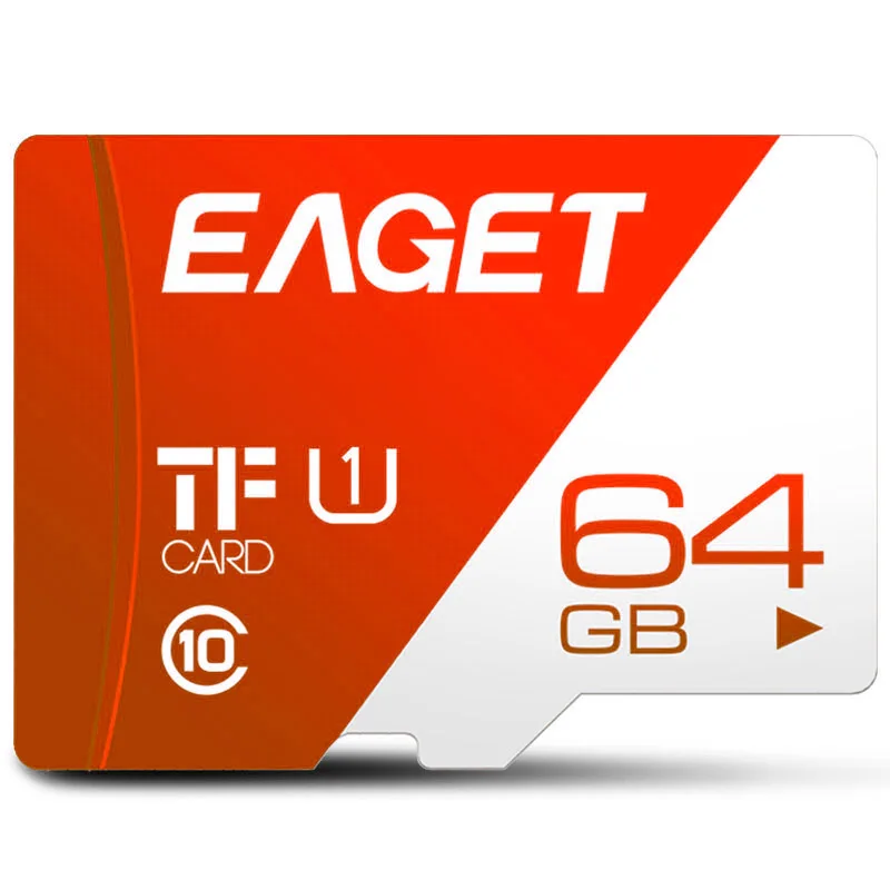 64 ГБ EAGET T1 Micro SD карта 16 Гб/32 ГБ/64 Гб/128 ГБ/256 ГБ класс 10 TF карта памяти Высокоскоростная флеш-карта для телефонов и планшетов - Емкость: 64 ГБ