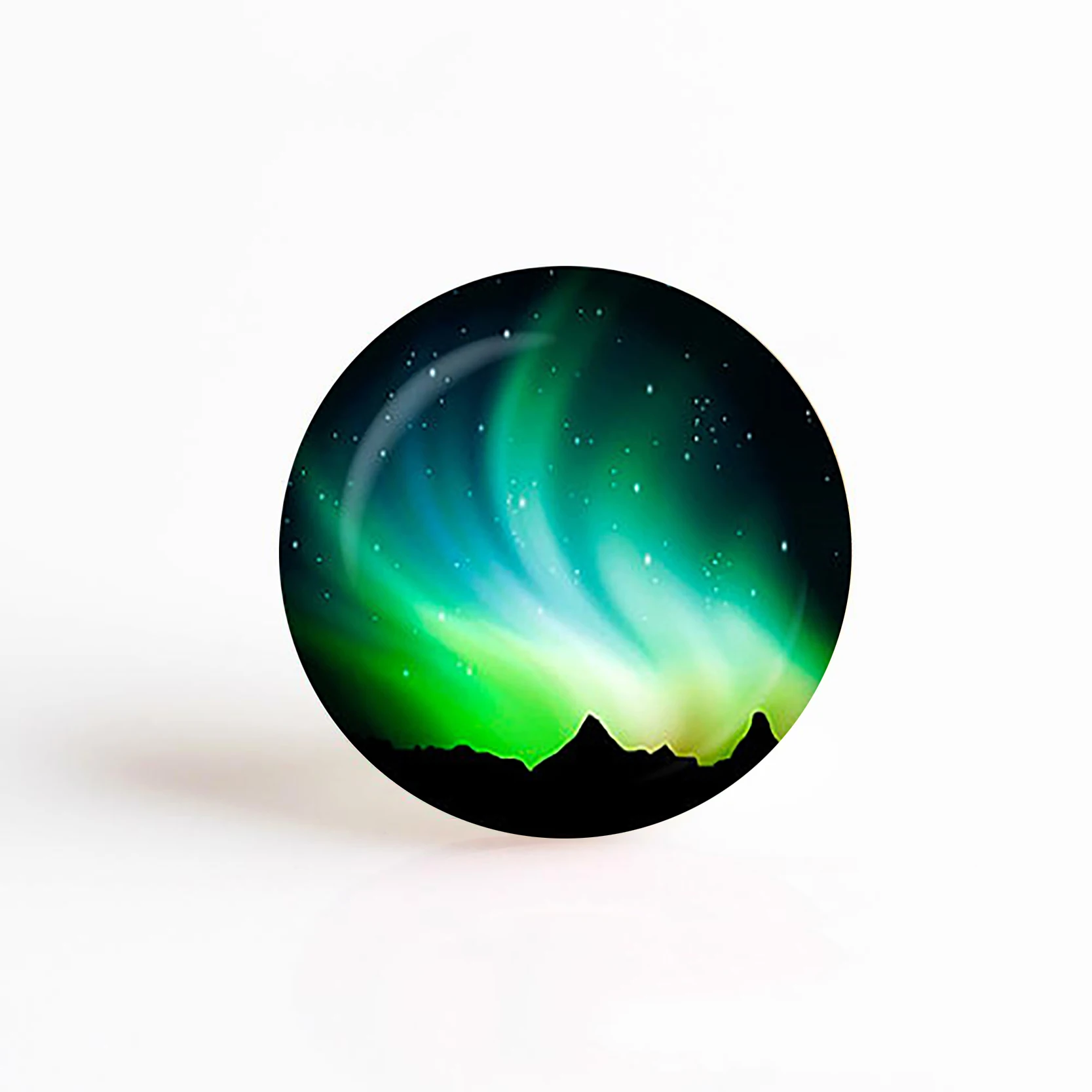 Стеклянные Кабошоны с северным светом галактические круглые 16 мм 20 25 плоским