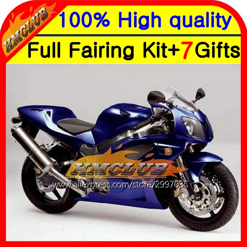 

BodyALL Blue For HONDA VTR1000 00 01 02 03 04 05 06 07 46HM3 VTR1000R RC51 Gloss blue SP1 SP2 RTV1000 VTR 1000 00-07 Fairing
